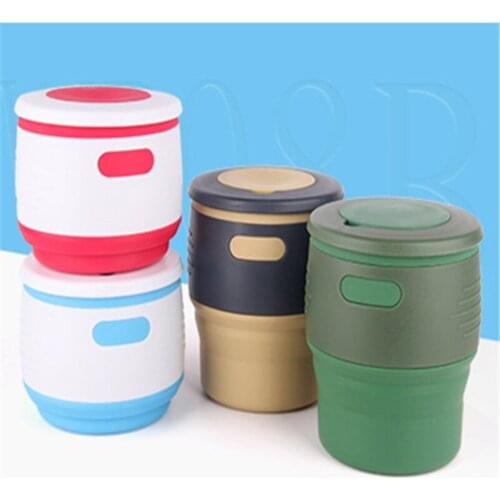 Multi-Purpose 300-400ml Outdoor Travel Folding Cup Fashion Popular Coffee Mug Portable Retractable Drinking Set Healthy Gift Cup
