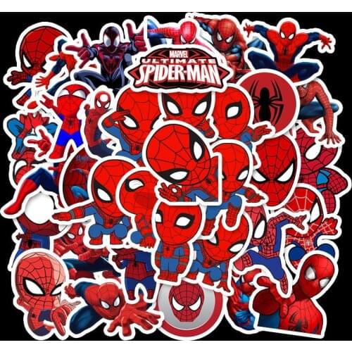 1/3/35PCS Move Spider Man Stickers Cool Super Hero Laptop Motorcycle Skateboard Travel Phone Waterproof Stickers Kids Toys