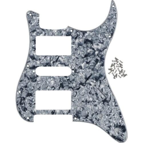 NEW HSH Electric Guitar Pickguard Scratch Plate 4Ply & Screws for 11 Hole FD Strat Guitar Parts Accessories ,Grey Pearl