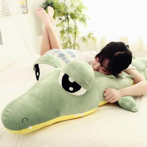 Big Eyes Crocodile Plush Toy Lazy Sleeping Pillow Large Creative Spoof Dolls Warm comfortable Funny Birthday Gift
