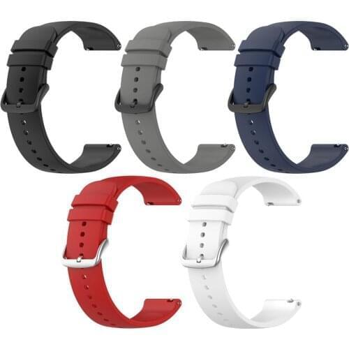 Silicone Strap Round Tail Fit Durable And Soft Wrist Strap For Samsung Galaxy Watch4/watch4 Classic 20mm Watches