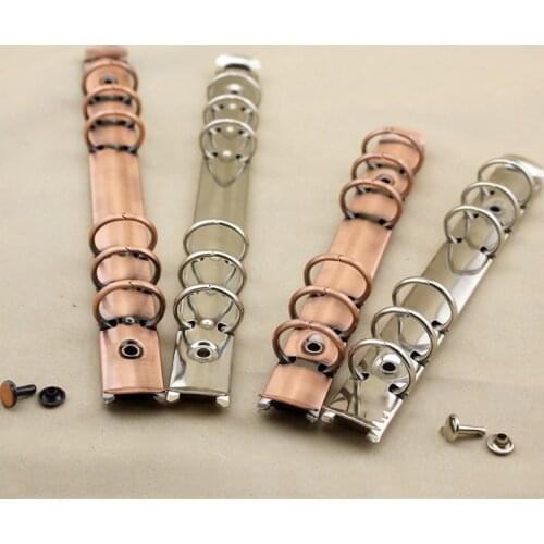 1pc A6 Metal Spiral Binder 6 Rings Stationary Notebook Folder Clips DIY Album Scrapbook Clips Ring Binder Circle Office Supplies