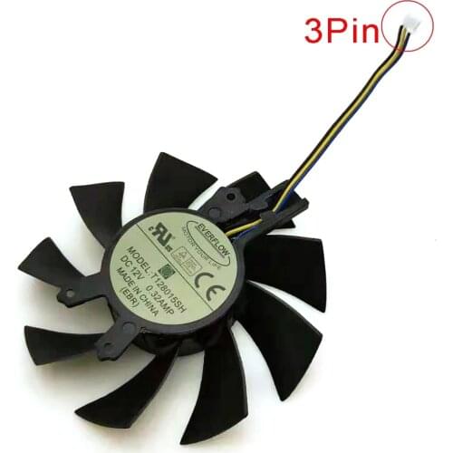 T128015SH 75mm 49*46*17mm 0.32AMP 4Pin For Galaxy GTX1060 gtx960 GTX950 Graphics Video Card VGA Fan