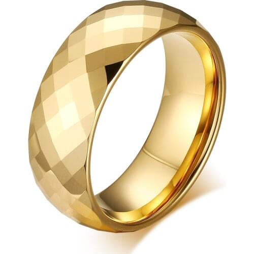 Gold Color Marriage Anniversary Alliances 100% tungsten carbide wedding band couple rings set for men women Gift