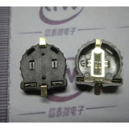 10pcs SMD CR1220 coin cell battery holders SMD Pin Block 1220 gilt CR1220 battery holder