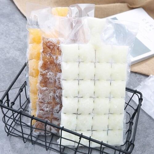 20pcs Ice Cube Mold Disposable Portable Self-Sealing Ice Cube Bags Transparent Faster Freezing Ice-making Mold Bag Kitchen Tools