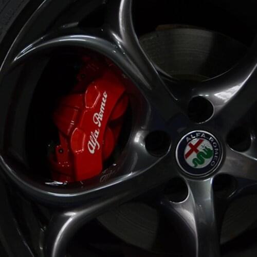 4PCS High Quality Reflective Car Sticker Car Caliper Sticker For ALFA ROMEO Brera 147 156 166 159 GT Spider Giulietta Stelvio