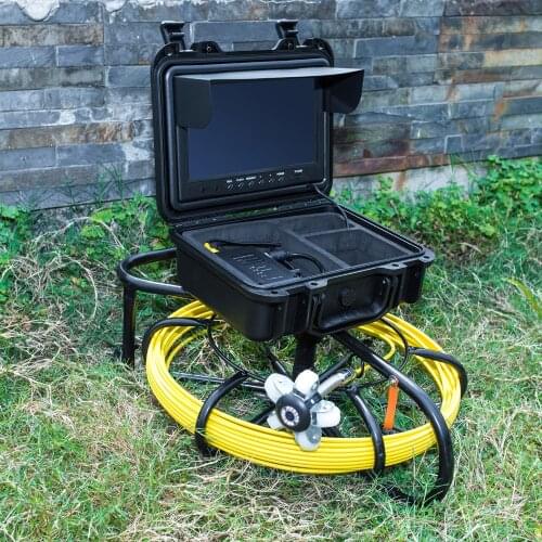 9inch Screen Monitor Industrial Pipe Inspection Camera System 23mm Drain Camera Head With 12pcs LED Lights 20m Cable Reel