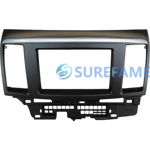 Double Din Car Dash Kit for Mitsubishi Fortis Lancer 2007+ Facia Fascia Styling Trim Audio Panel Facia Installation Frame Bezel