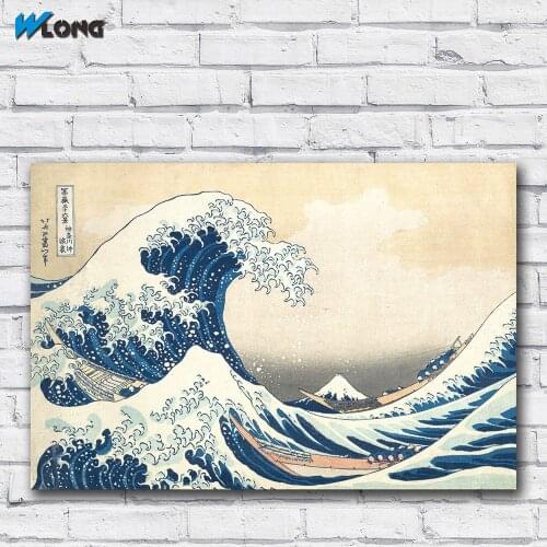 Large size Printing Oil Painting Mount Fuji by Hokusai L-23 wall art canvas print pictures for living room and bedroom No Frame