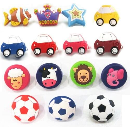 One Piece cartoon children knobs Soft PVC drawer cabinet dresser door handles pulls knobs kids furniture knobs