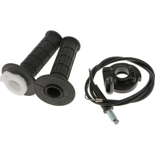 Black Handlebar Grip Cover With Cable For 110-200cc Pit Quad ATV Dirt Bike