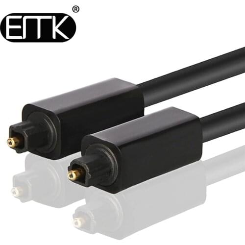 EMK Digital Optical Audio Cable Output Input Toslink 1m 2m 3m SPDIF Coaxial Cable for Blu-ray CD DVD Player Xbox 360 PS3 AV TV