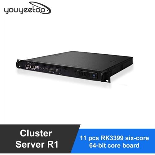 Youyeetoo Cluster Server R1 1U rack server ARM architecture, high computing power, supports Docker, suitable for edge computing
