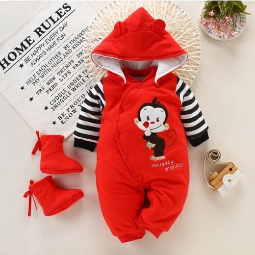 Baby Clothes For Men And Women Baby Cotton Romper Childrens Fall/Winter Jumpsuit Newborn Warmth One-piece Toddler Clothes
