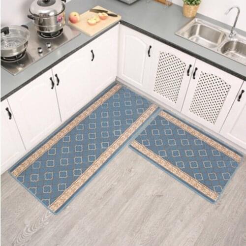 Kitchen Mat Entrance Doormat for Living Room Non-Slip Bathroom Bedside Floor Mat Home Decor Long Print Washable Modern Carpet