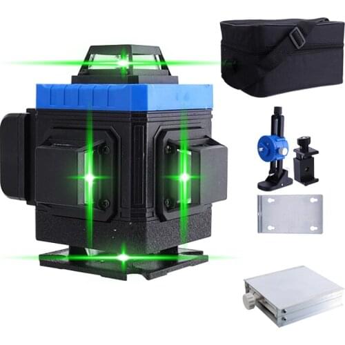 Laser Levels 16/12 Green Lines 4D/3D Horizontal & Vertical Cross Powerful Green Lines Self-Leveling 360 Professional Laser Level