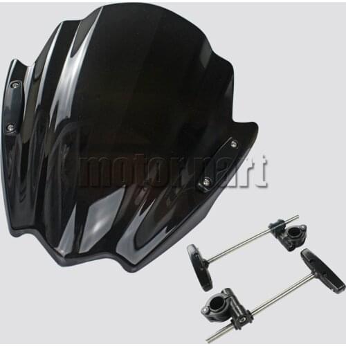 Motorcycle Windshield For Ducati Streetfighter 848 Hypermotard 1100 EVO SP Diavel Carbon/AMG/Strada/Cromo Windscreen Black