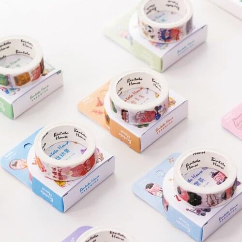 1.5cm*5m Cute Pink Pig Series Masking Tape Scrapbooking Decorative Washi Tape Diary Notebook Album DIY Craft