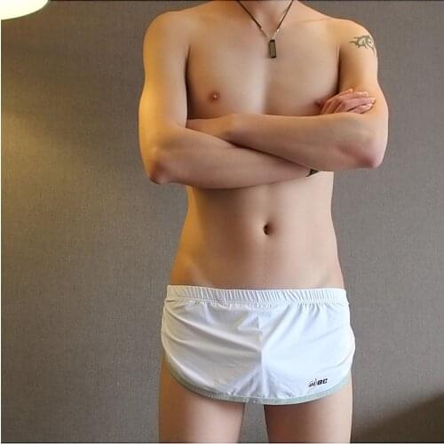 Mens Boxers Shorts Sexy Male Shorts Underpants with Pennis Pouch Soft Underwear Man Low Rise Pants Household wear Panties