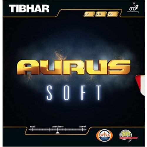 TIBHAR AURUS SOFT Table Tennis Rubber WITH 2.1mm thickness yellow sponge Germany Fast attack loop pimples in ping pong rubber