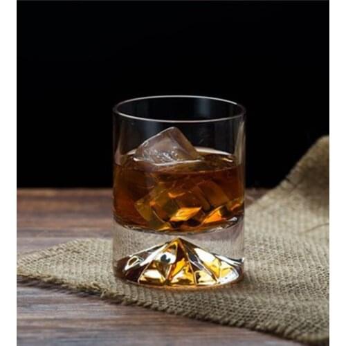 Set of 2 high quality crystal party whiskey wine glass home party beer drinking glass cups GLA-143