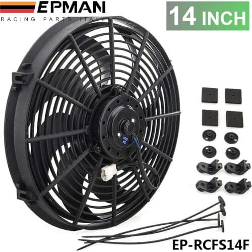 New 14"inch Electric EPMAN Universal Cooling Radiator Fan Curved S-Blade For Radiator Oil Cooler EP-RCFS14F