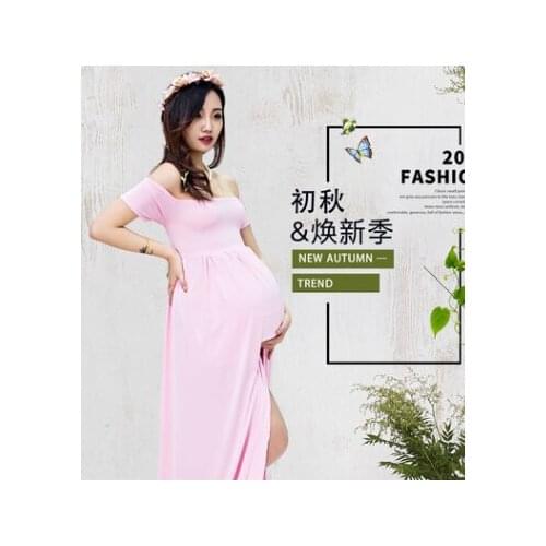 Fashion vestidos para embarazadas maternity photography props vestidos de maternidad para foto shoot pregnancy clothes dress