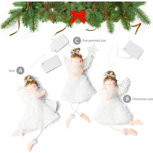 Plush Angel Pendant Creative Christmas Tree Closet Decoration Pendant Wedding Romantic Angel Decoration Home Decoration