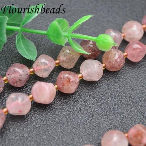 Luxury Beautiful 6/8/10mm Natural Strawberry Quartz Irregular Loose Spacer Beads For Jewelry DIY Making Bracelet Accessories
