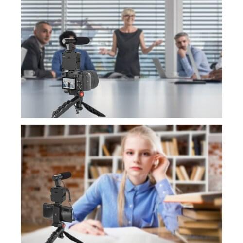 Tripod Holder for Vlogging Photography Smartphone Video Kit Microphone LED Light Recording Handle Stabilizer Bracket