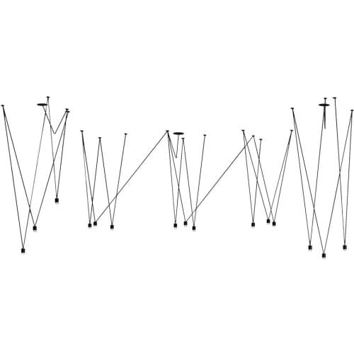 Nordic front desk DIY line art pendant lights for dining room cafe lamp designer indoor decorative suspension lighting fixture