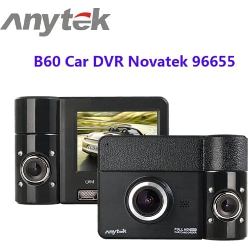 Anytek B60 Car DVR 170 Degree Wide Angle 1080P 3.0MP Dash Camera 270 Degree Rotating View Novatek 96655 EIS Anti-shake Detector