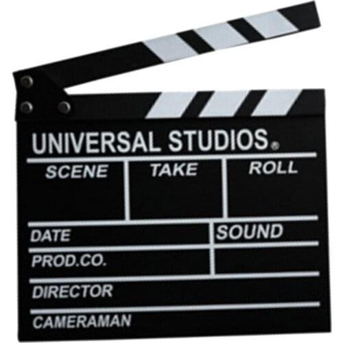 Vintage Wood Director Movie Clapboard Film Clapperboard Studio Clapboard Party Ornaments for Home Office Cafe Decor