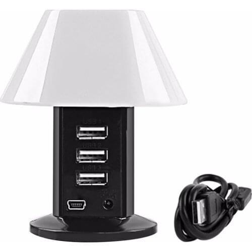 External High Speed 3 Ports USB 2.0 Interface LED Portable HUB Charge Expansion Splitter Memory Card Reader For Laptop Computer