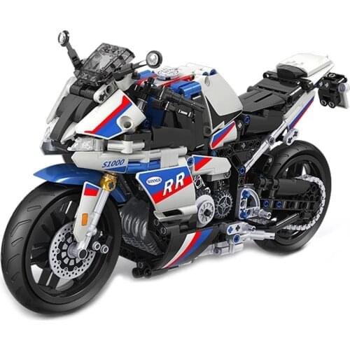 Winner 819Pcs S1000RR MOC Creator Famous Motorcycle City MOTO Assembled Building Blocks Bricks Classic Model Toys For Kids Gift