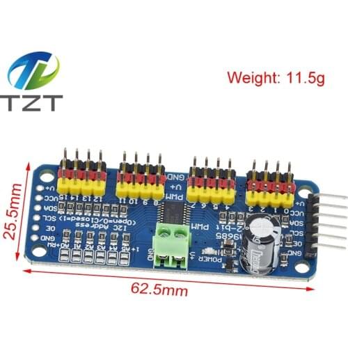 16 Channel 12-bit PWM/Servo Driver-I2C interface PCA9685 module for arduino or Raspberry pi shield module servo shield