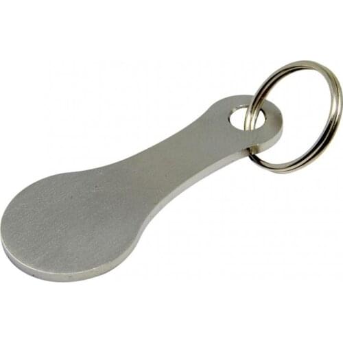 2PCS DIY Shopping Trolley Tokens Couple Key Chains Decorative Key Hook Keyrings Aluminum Alloy Key Ring Coin Holder Keychain