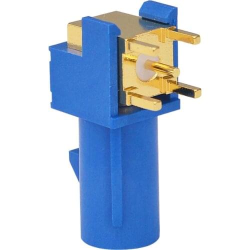 2 PCS Fakra C Blue SMB Plug Male PCB Mount Right Angle Connector for GPS RF Communications Systems