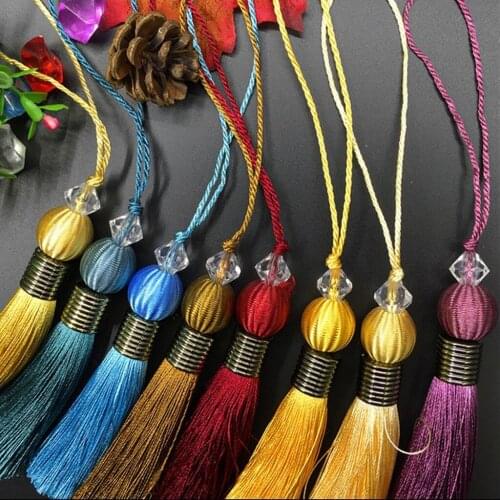 2pcs Pendant Bag Chain Key Decoration Home Decor Curtain Fashion Long Silk Tassel DIY Window curtains Accessories