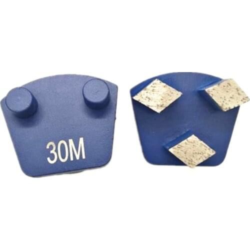 CT29 Two Pins Werkmaster Diamond Abrasive Tools Concrete Floor Grinding Wheel with Three Rhombus Segments Plug N Go Disc 12PCS