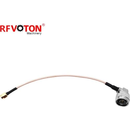 Free shipping 2pieces RF Cable Assembly SMA male to N male plug right angle with RG142 Coaxial Pigtail 5ft long