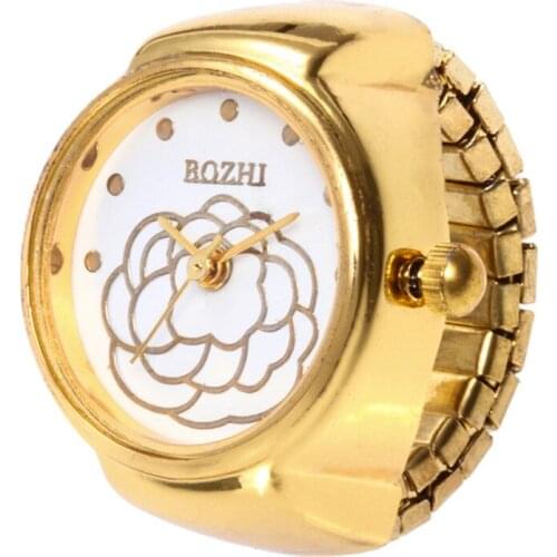 Unisex Creative Steel Cool Elastic Quartz Finger Ring Waterproof Watch High Quality Stainless Steel Small Dial Men Women Gift