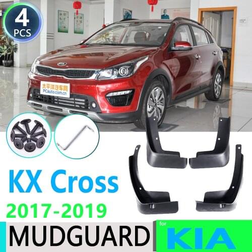 For KIA KX Cross Rio X-Line 2017 2018 2019 Fender Mudguard Mud Flaps Guard Splash Flap Car Accessories