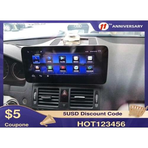 Android 10.0 4GB+64 Headunit Car GPS Navigation For MERCEDES BENZ C W204 C180 C200 C250 C260 C Class Navi Car Auto Radio Stereo