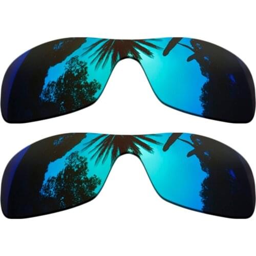 Ice Blue Mirrored+Ice Blue Mirrored Coating)2-Pieces Polarized Replacement Lenses for Antix Frame 100% UVA & UVB Protection