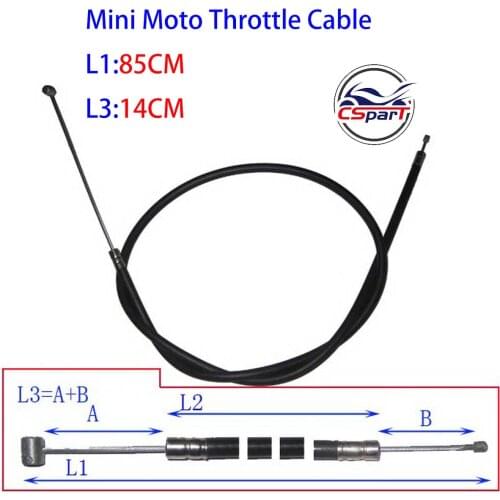 85CM 33.5 Inch Throttle Cable Mini Moto ATV Pocket Dirt Pit Bike Scooter 47CC 49CC Water Cooled 39CC
