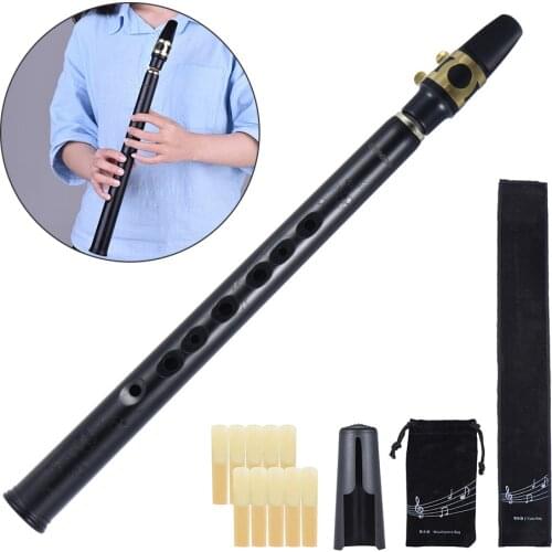 Ammoon Mini Pocket Bb Saxophone Sax ABS Mini Sax with Alto Mouthpieces 10pcs Reed Carrying Bag Woodwind Instrument