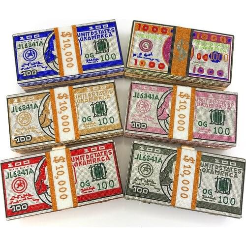 Fashion Brand Designer Women Bag Rhinestone Money Bag Bag For Women Diamond Clutch Evening Bag Party Wedding Bridal Purse