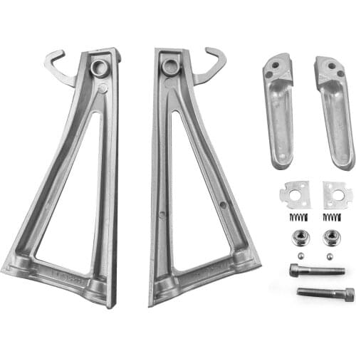 Motorcycle Silver Footpeg Foot Rests Aluminum Alloy Footrests Bracket Kit FOR YAMAHA YZF R6 2006 2007 2008 2009 2010